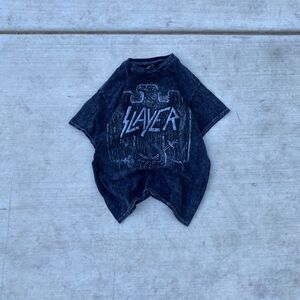 Slayer Band T‑Shirt Black Graphic Tee Medium Metal Rock Vintage Style